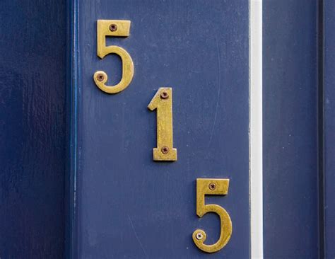 nailing house numbers in metal door|installing house numbers on wood.